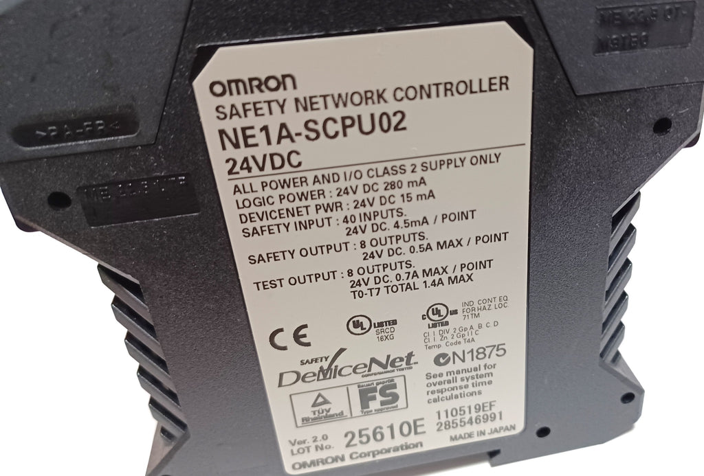 Omron NE1A-SCPU02 Safety PLC Input / Output Network Controller 24VDC  DeviceNet