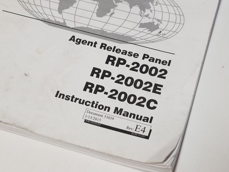 Notifier 53039 Agent Release Panel Manual RP-2002 RP-2002E RP-2002C 159 Pages