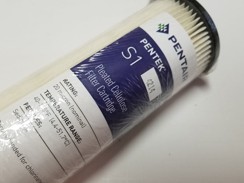 Pentair Pentek S1 Pleated Cellulose Filter Cartridge Chlorinated Water Filter