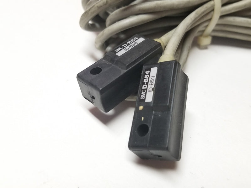 Lot of 2 SMC D-B54 Pneumatic Cylinder Reed Switch Sensors