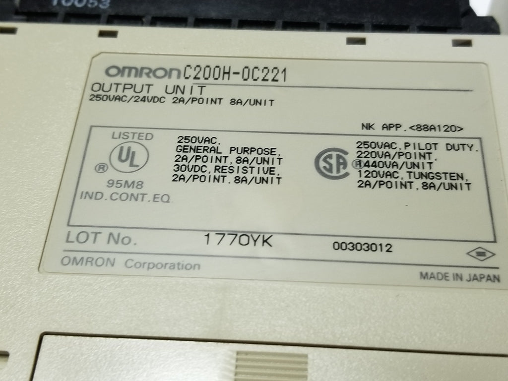 Lot of 2 Omron C200H-0C221 Output Modules OC221