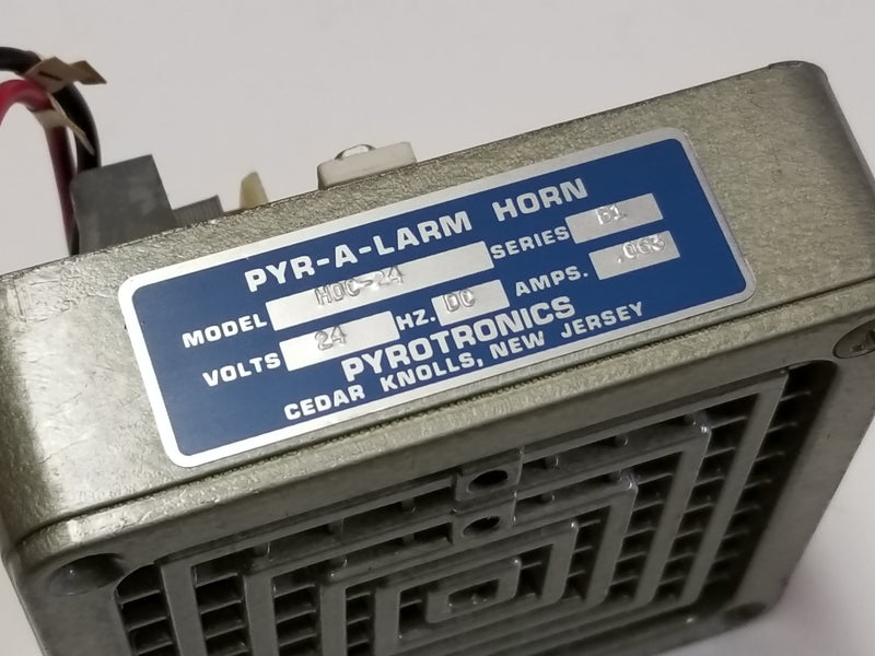 Pyrotronics HDC-24 24VDC PYR-A-LARM Horn 190-114311