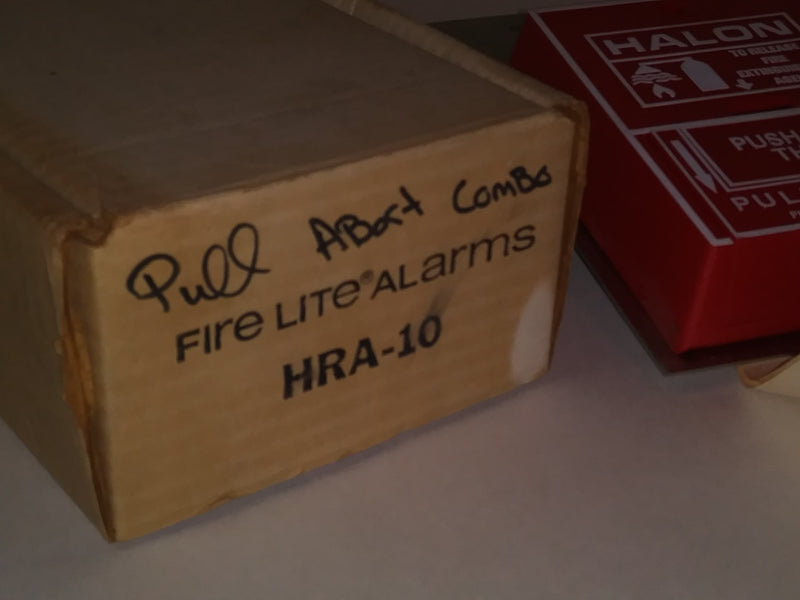 Fire Lite Alarms HRA-10 Halon Push Pull Abort Combo Alarm Station