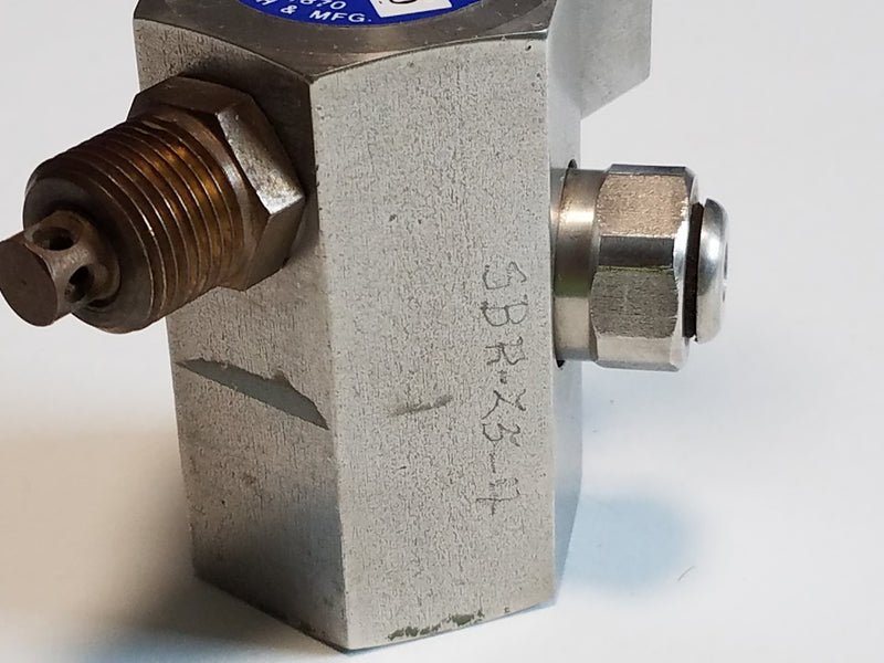 Mirada Research & MFG. Cylinder Inflation Valve Model 4000 SN A-11755