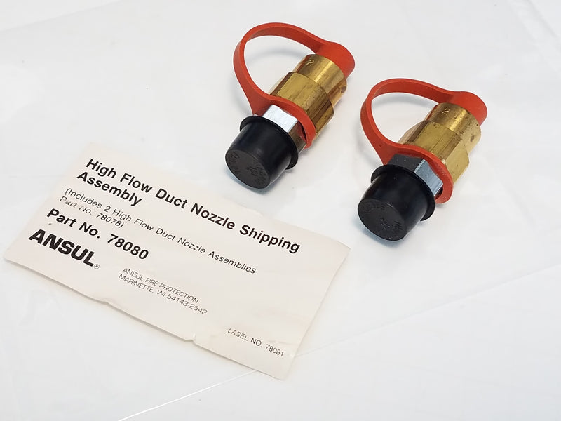 ANSUL (2ea.) 78078 High Flow Duct Nozzle - Kit Package P/N 78080 / 78079-2