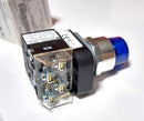 Allen Bradley 800T-QBH2B Blue Lens LED Illuminated Push Button - New