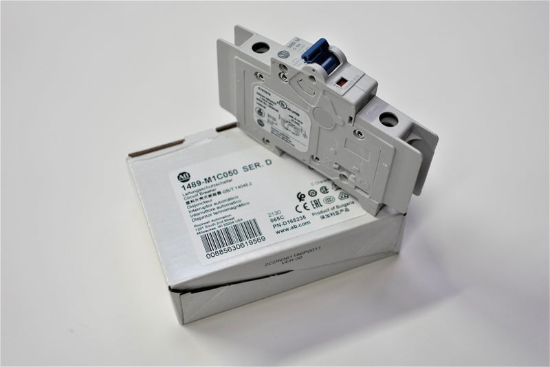 Allen Bradley 1489-M1C050 Ser:D 1 Pole 5A Circuit Breaker