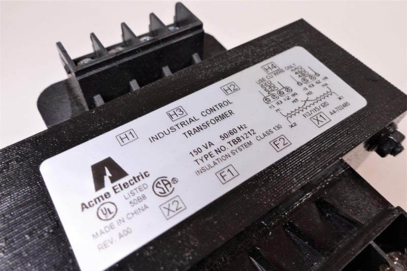 ACME TB81212 Pri: 240/480 Sec:120 Control Transformer